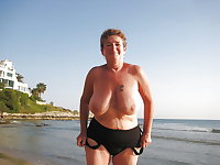 BBW matures and grannies at the beach 296